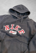 画像をギャラリービューアに読み込む, MADE IN TURKEY Y2K EARLY 00&#39;S SWEAT HOODIE / BLACK [SIZE: XL USED]
