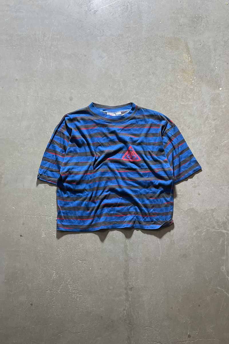 BORDER LOGO T-SHIRT / BLUE [SIZE: S NOS/DEADSTOCK]