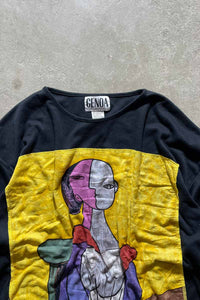 90'S PABLO PICASSO T-SHIRT / BLACK [SIZE: L相当 USED]