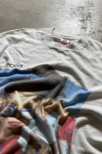MADE IN USA 90'S LUXOTTICA PRINT T-SHIRT / WHITE [SIZE: L USED]