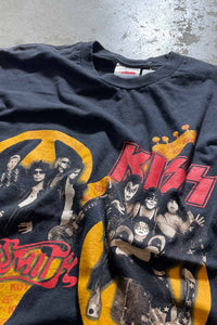 MADE IN MEXICO 03-04'S KISS AEROSMITH TOUR BAND T-SHIRT / BLACK [SIZE: L USED]