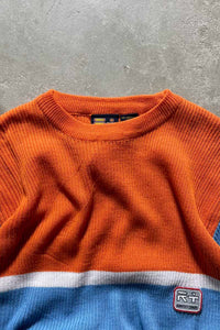 Y2K EARLY 00'S KNIT T-SHIRT / ORANGE [SIZE:M DEADSTOCK/NOS]