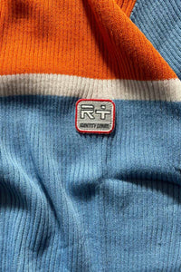 Y2K EARLY 00'S KNIT T-SHIRT / ORANGE [SIZE:M DEADSTOCK/NOS]