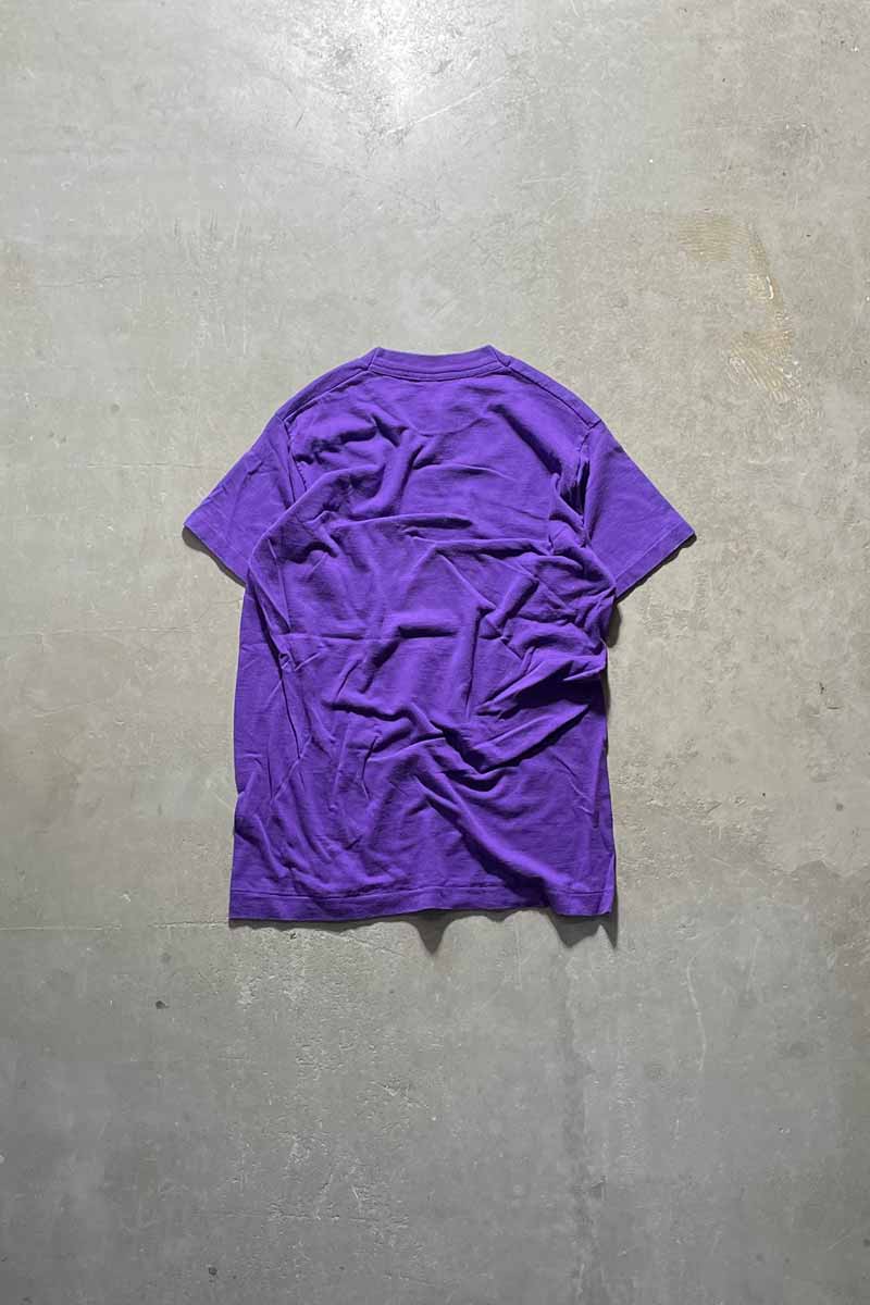 MADE IN USA 90'S SKULL PRINT T-SHIRT / PURPLE [SIZE: M USED]