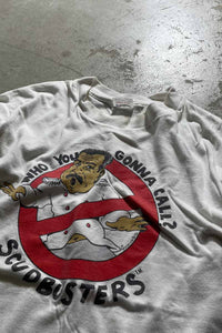MADE IN USA 91'S SCUDBUSTERS PARODY T-SHIRT / WHITE [SIZE: L USED]