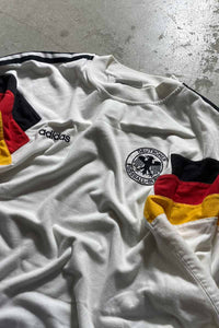 90'S GERMANY NATIONAL SOCCER TEAM T-SHIRT / WHITE [SIZE:XL USED]
