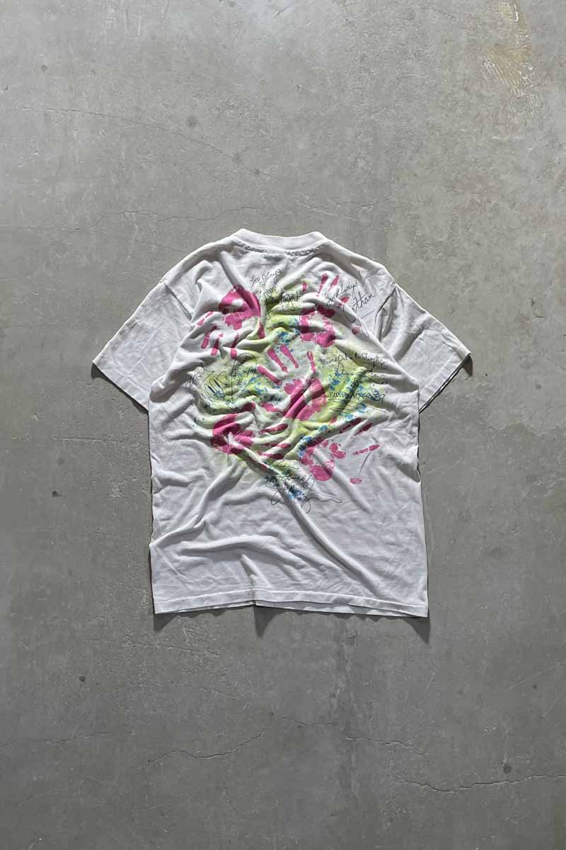 MADE IN USA 90'S NEW KIDS ON THE BLOCK T-SHIRT / WHITE [SIZE: M USED]