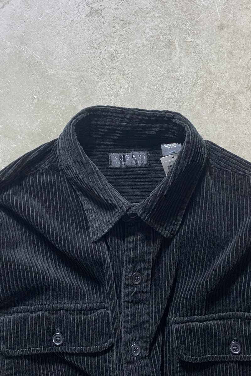 90'S L/S CORDUROY SHIRT JACKET / BLACK [SIZE: XL USED]