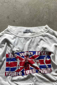 00'S THE WHO 2000 WORLD TOUR BAND T-SHIRT / WHITE [SIZE: M USED]