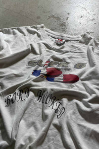 MADE IN USA 90'S SLICK 6 T-SHIRT / WHITE [SIZE: XL USED]