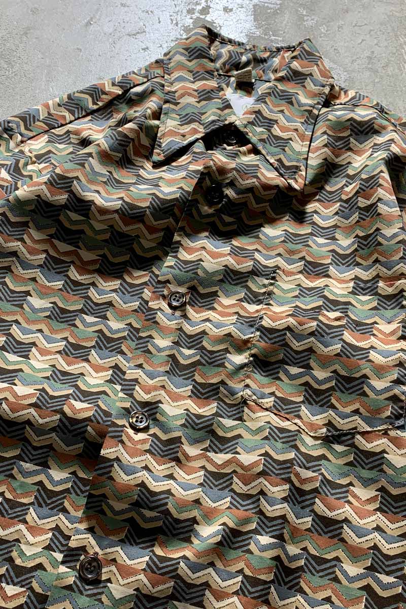 MADE IN USA 70'S L/S DESIGN SHIRT / MULTI [SIZE: M USED]