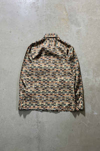 MADE IN USA 70'S L/S DESIGN SHIRT / MULTI [SIZE: M USED]