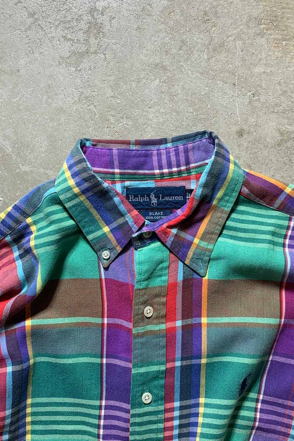 90's Long Sleeve Button-Down Cotton Check Blake Shirt / Multi [SIZE: L USED]