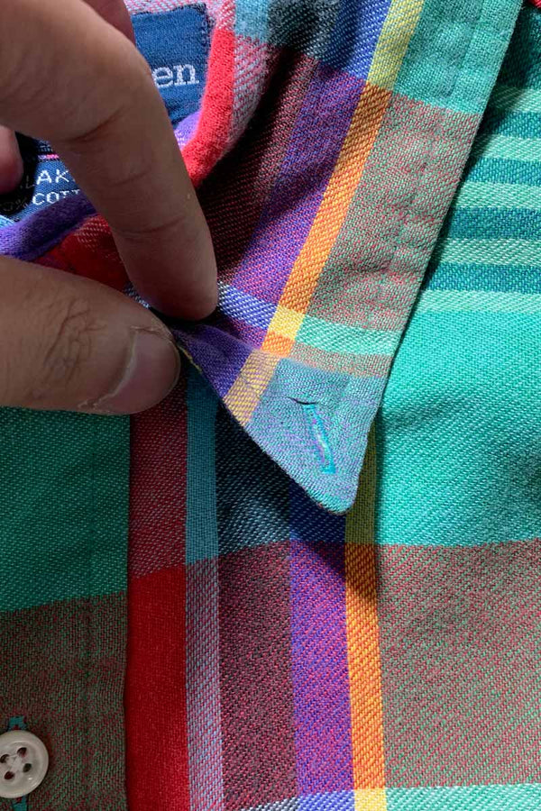 90's Long Sleeve Button-Down Cotton Check Blake Shirt / Multi [SIZE: L USED]