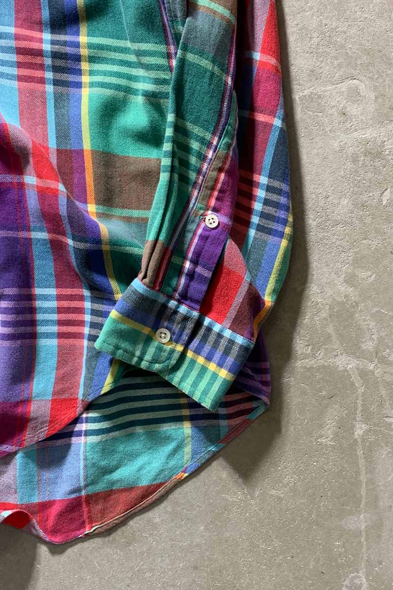90's Long Sleeve Button-Down Cotton Check Blake Shirt / Multi [SIZE: L USED]