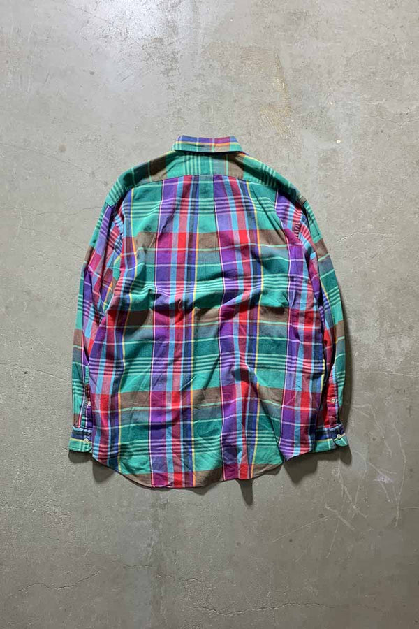 90's Long Sleeve Button-Down Cotton Check Blake Shirt / Multi [SIZE: L USED]