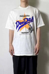 MADE IN USA 93'S S/S DOODAH PRINT ADVERTISING T-SHIRT SINGLE STITCH / WHITE [SIZE: XL DEADSTOCK/NOS]