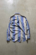 画像をギャラリービューアに読み込む, 90&#39;S L/S B.D STRIPE SHIRT / BLUE / BEIGE [SIZE: M USED]
