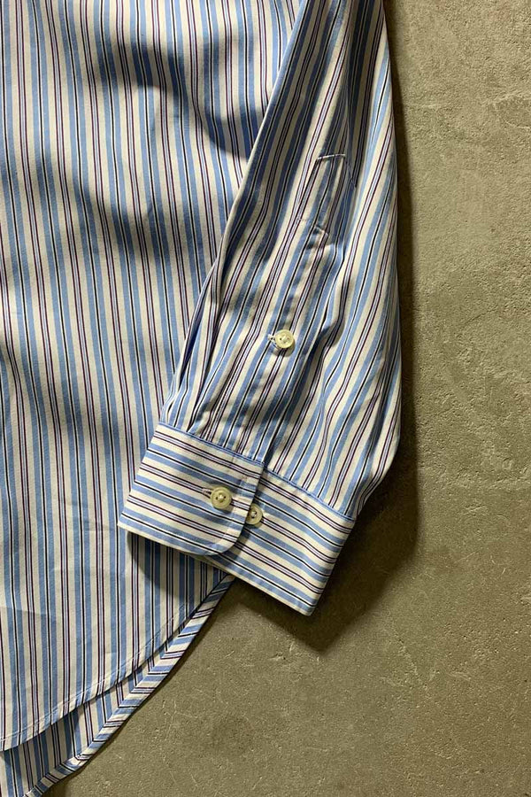 90'S L/S B.D STRIPE CLASSIC FIT SHIRT / BLUE / WHITE [SIZE: L USED]