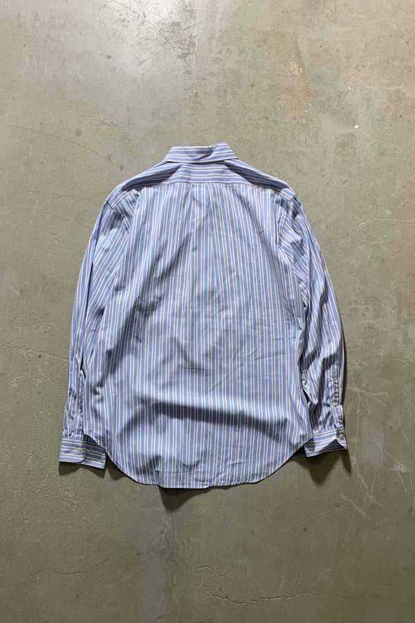 90'S L/S B.D STRIPE CLASSIC FIT SHIRT / BLUE / WHITE [SIZE: L USED]