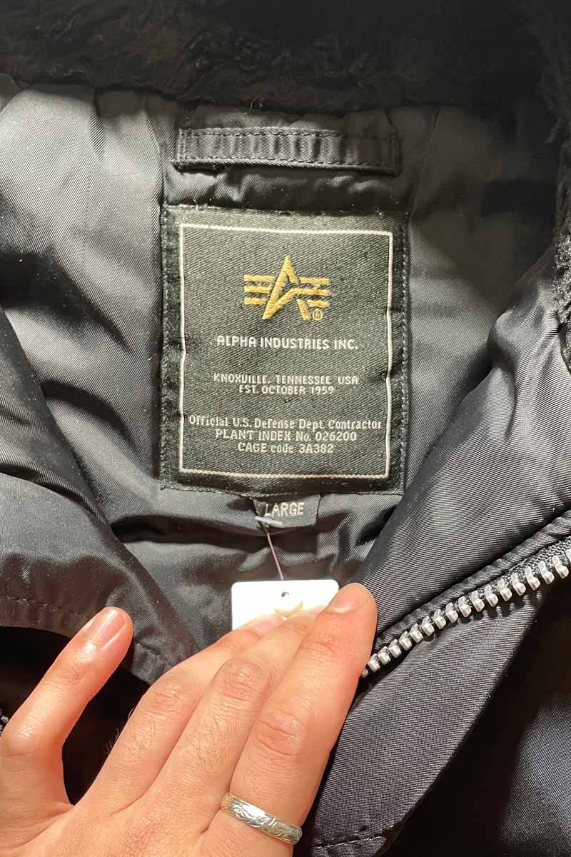 B-9 FLIGHT JACKET / BLACK [SIZE: L USED]