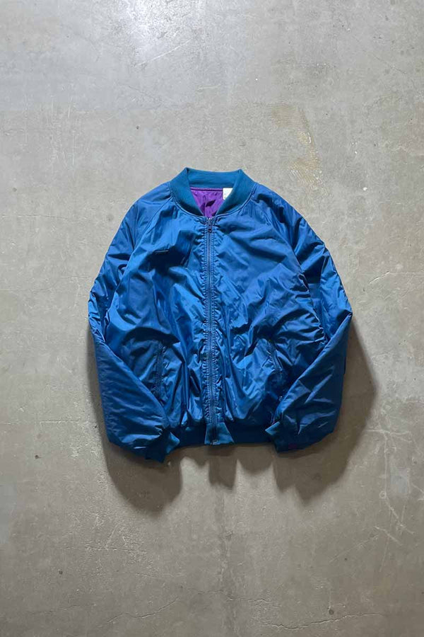 REVERSIBLE NYLON PUFF JACKET / BLUE [SIZE: 2XL USED]