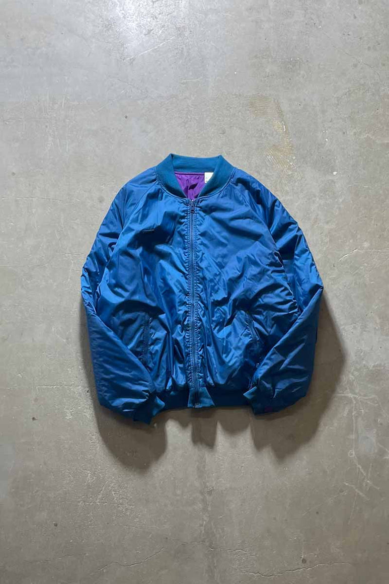 REVERSIBLE NYLON PUFF JACKET / BLUE [SIZE: 2XL USED]
