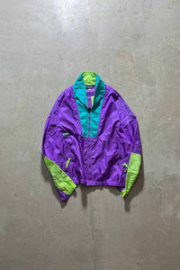 90'S PULLOVER NYLON JACKET / PURPLE [SIZE: XL USED]