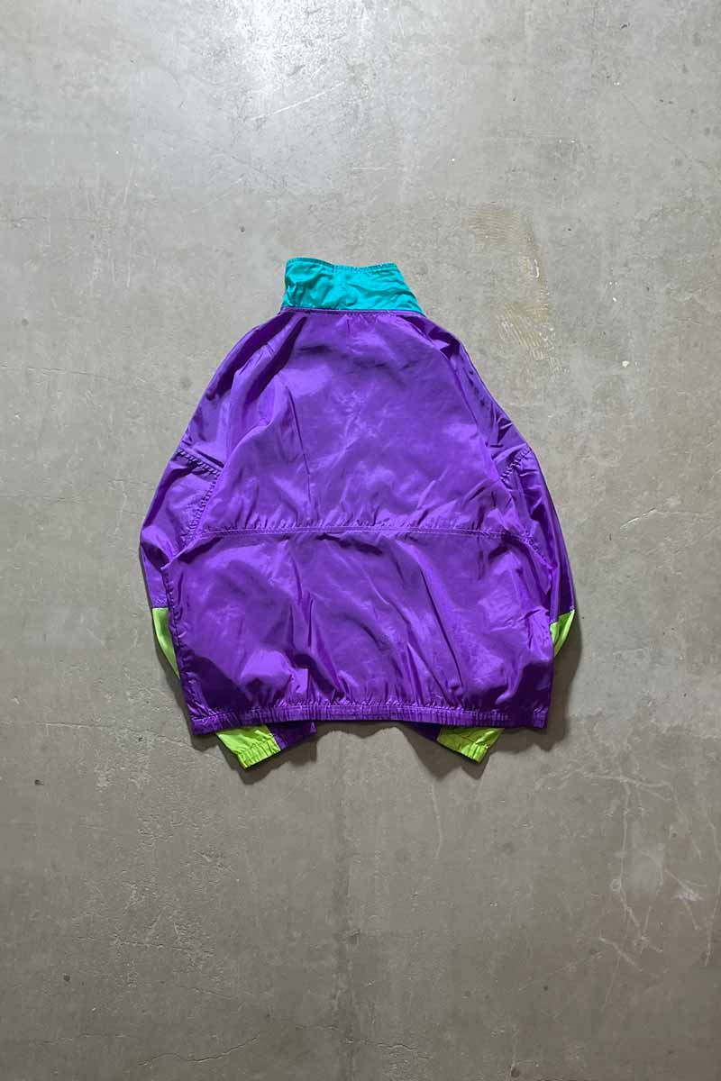 90'S PULLOVER NYLON JACKET / PURPLE [SIZE: XL USED]