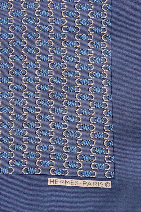 MADE IN FRANCE SILK SCARF / BLUE [SIZE: O/S USED]