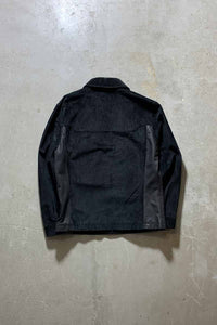 ZIP UP SUEDE LEATHER JACKET / BLACK [SIZE: M USED]