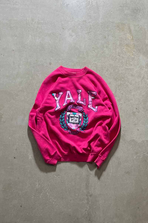 YALE COLLEGE LOGO SWEATSHIRT / PINK [SIZE: XL USED]