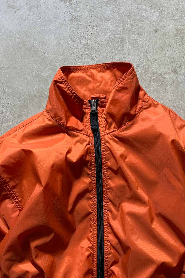 Y2K 03'S ZIP UP RIP STOP NYLON JACKET / ORANGE [SIZE: S USED]