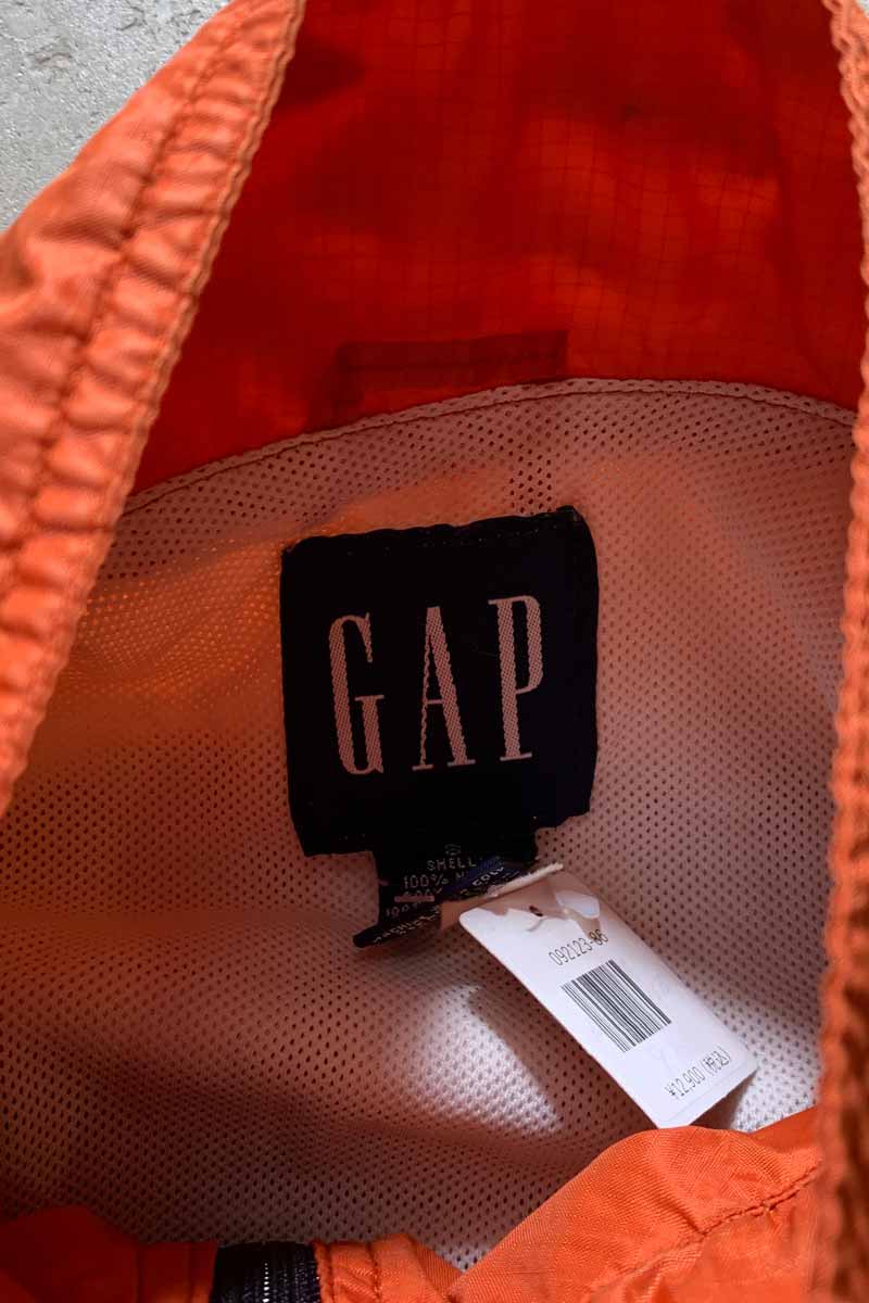 Y2K 03'S ZIP UP RIP STOP NYLON JACKET / ORANGE [SIZE: S USED]