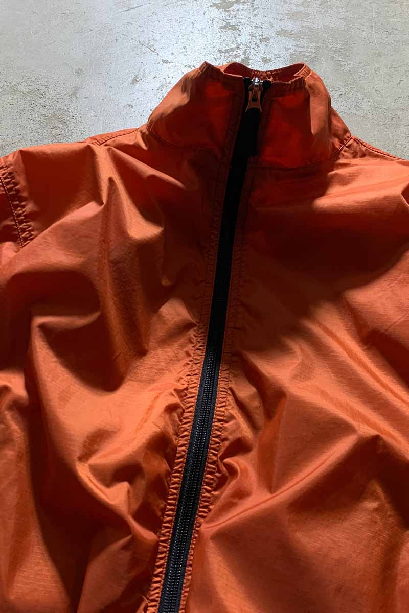 Y2K 03'S ZIP UP RIP STOP NYLON JACKET / ORANGE [SIZE: S USED]