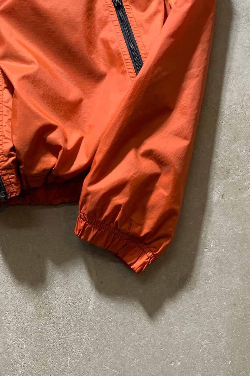 Y2K 03'S ZIP UP RIP STOP NYLON JACKET / ORANGE [SIZE: S USED]