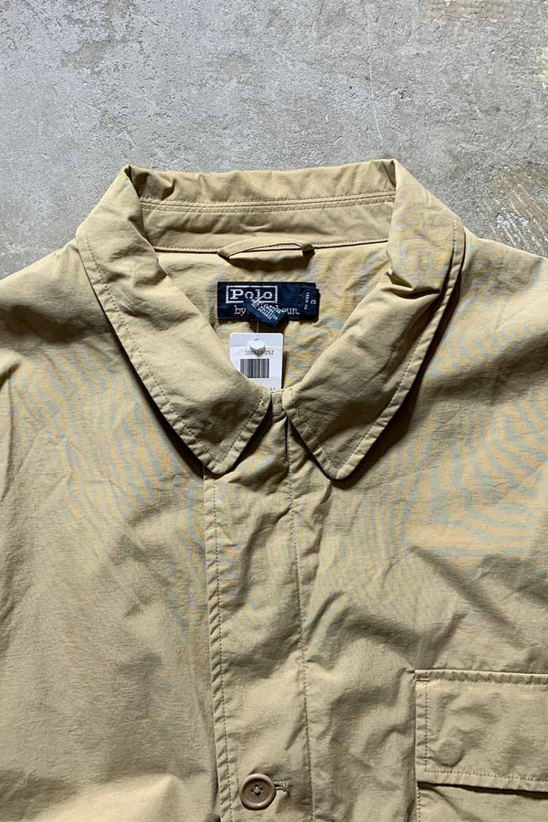 90'S ZIP UP MIDDLE COAT / BEIGE [SIZE: L USED]