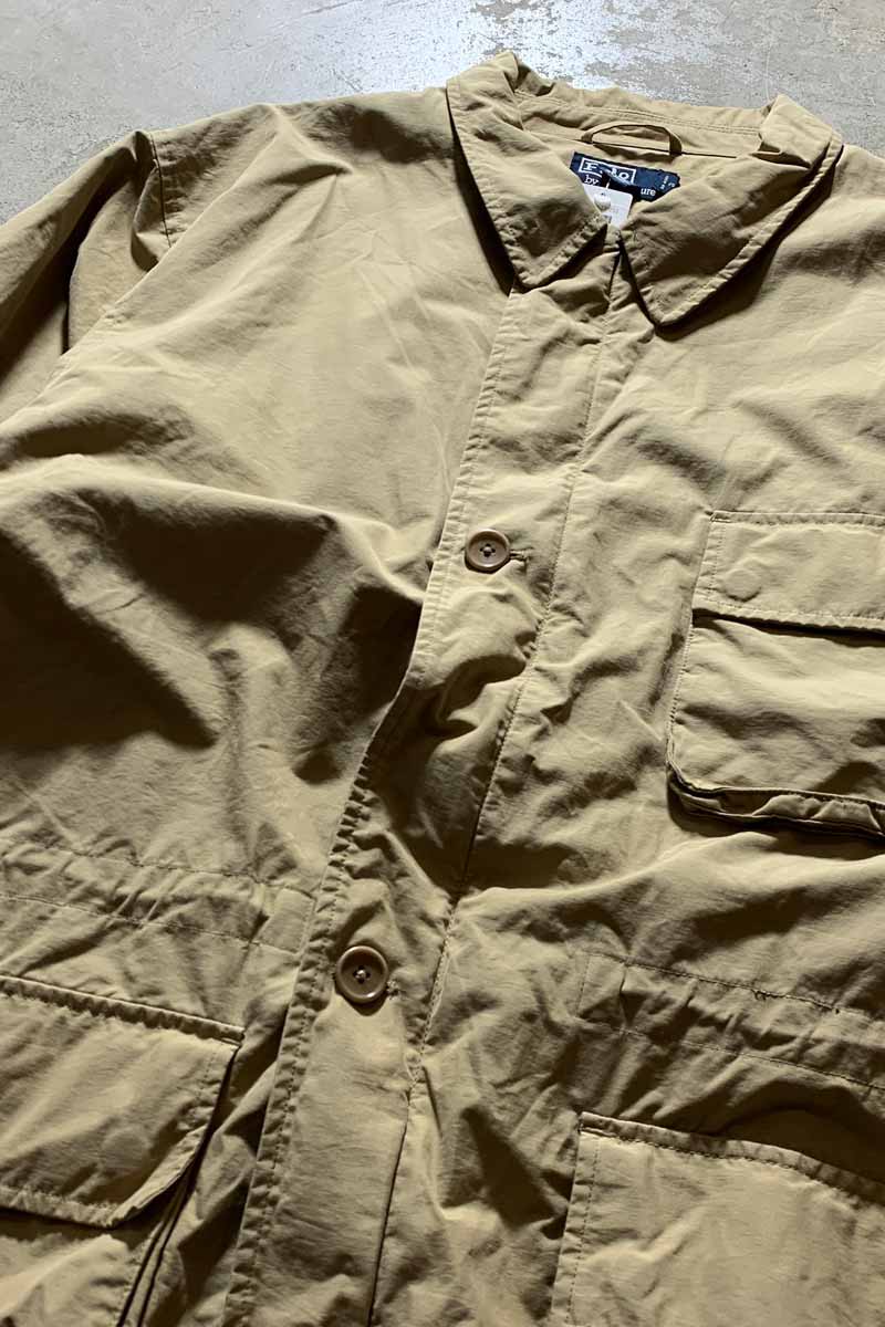90'S ZIP UP MIDDLE COAT / BEIGE [SIZE: L USED]