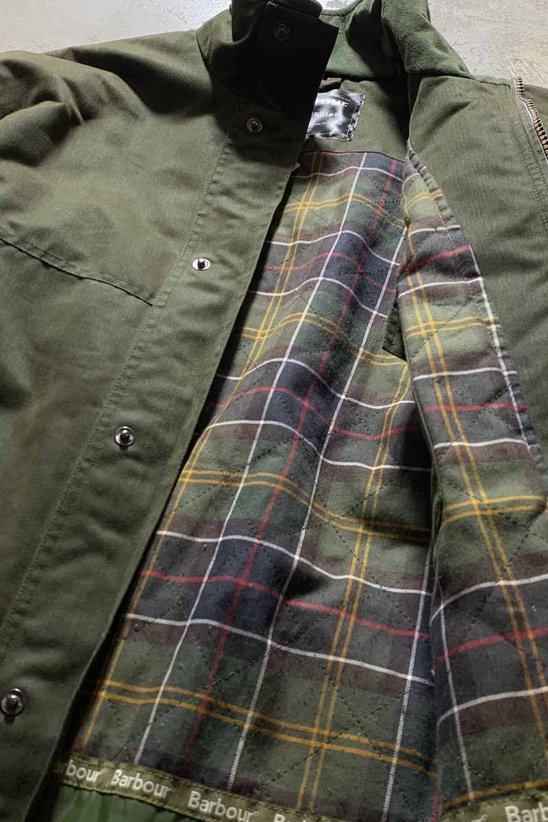 MADE IN ITALY BREATHABLES STAND-COLLAR ZIP UP JACKET / OLIVE [SIZE: M USED]
