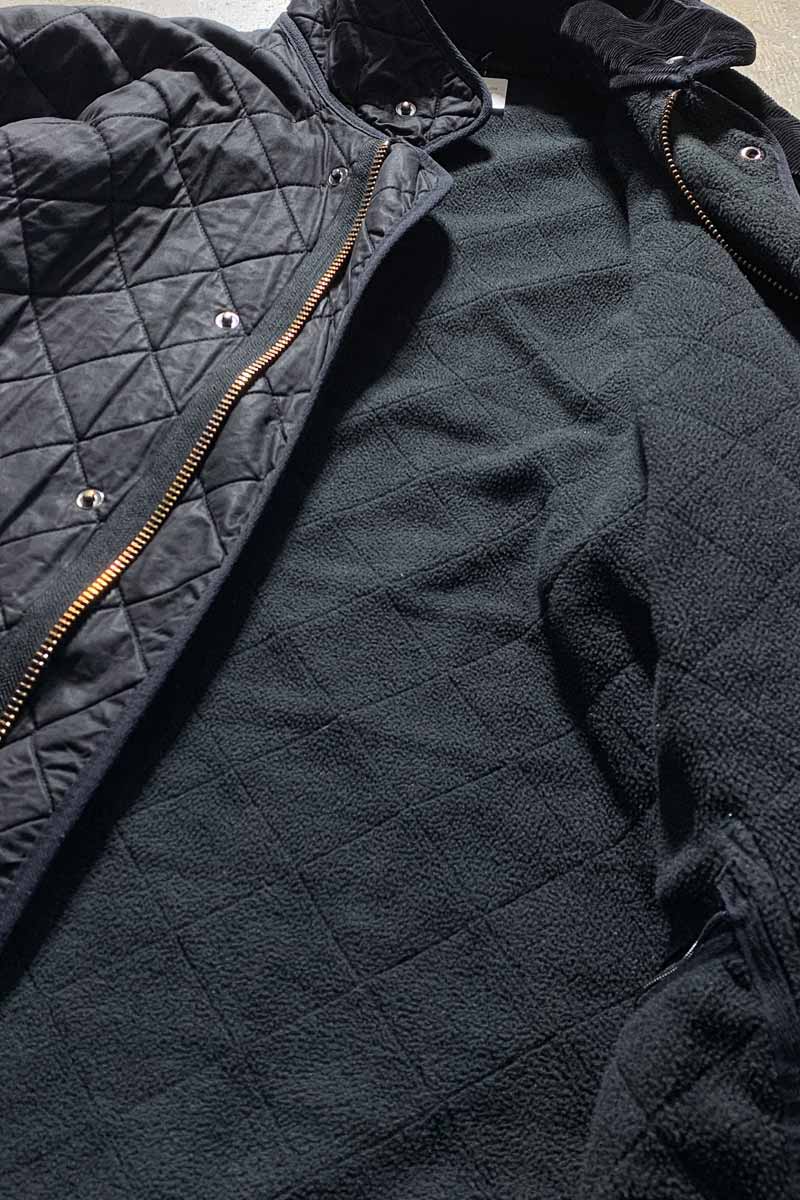 MADE IN BULGARIA QUILTING JACKET W/FLEECE LINER / BLACK [SIZE: XXL USED]