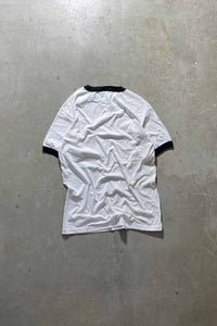 MADE IN MEXICO 07'S  INDIANA JONES PRINT MOVIE RINGER T-SHIRT / WHITE [SIZE: L USED]