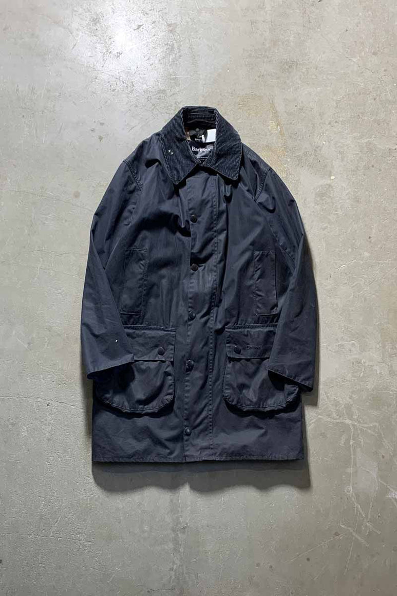 MADE IN ENGLAND BORDER OILED JACKET / NAVY [SIZE: L USED]