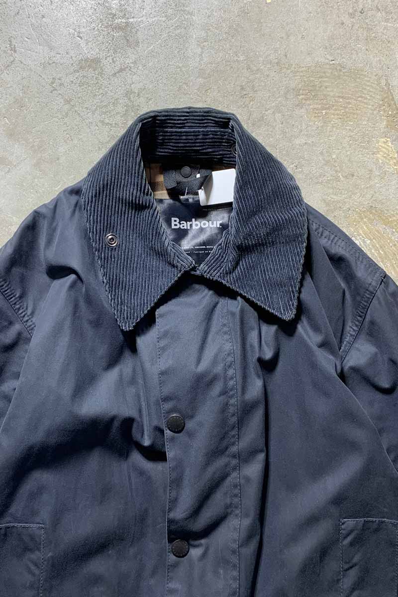 MADE IN ENGLAND BORDER OILED WAX JACKET / NAVY [SIZE: L USED]