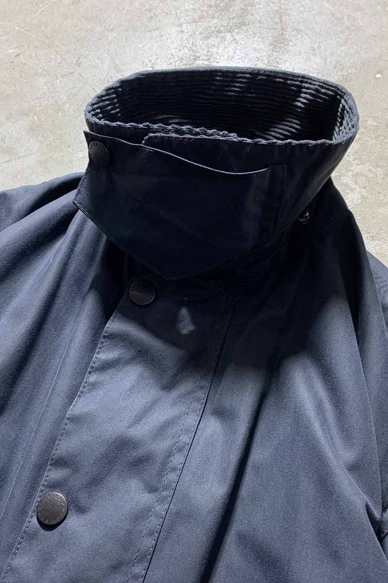 MADE IN ENGLAND BORDER OILED WAX JACKET / NAVY [SIZE: L USED]