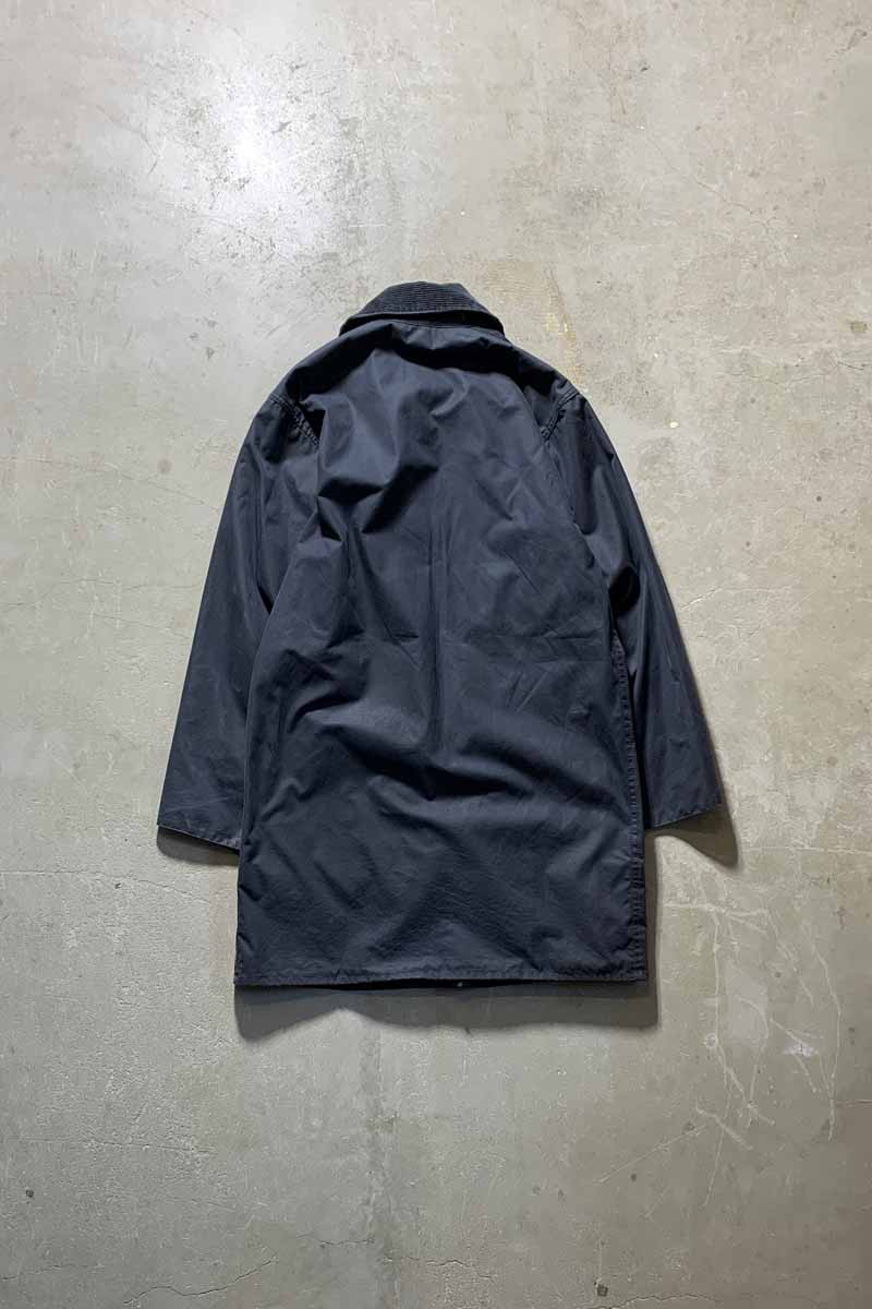 MADE IN ENGLAND BORDER OILED WAX JACKET / NAVY [SIZE: L USED]