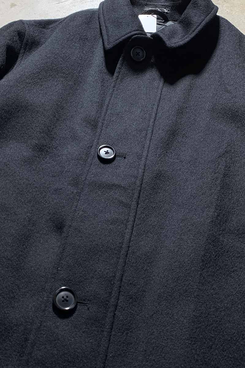 ZIP UP WOOL COAT W/QUILTING LINER / BLACK [SIZE: M USED]