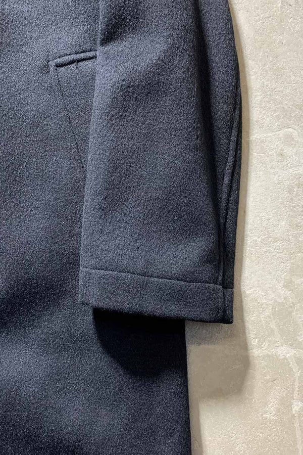 ZIP UP WOOL COAT W/QUILTING LINER / BLACK [SIZE: M USED]