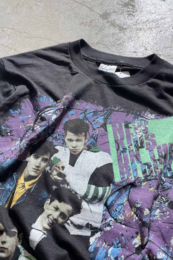 MADE IN USA 90'S NEW KIDS ON THE BLOCK BAND T-SHIRT / BLACK [SIZE: M USED]