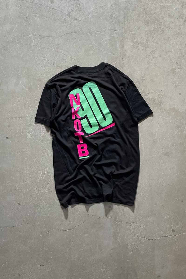MADE IN USA 90'S NEW KIDS ON THE BLOCK BAND T-SHIRT / BLACK [SIZE: M USED]
