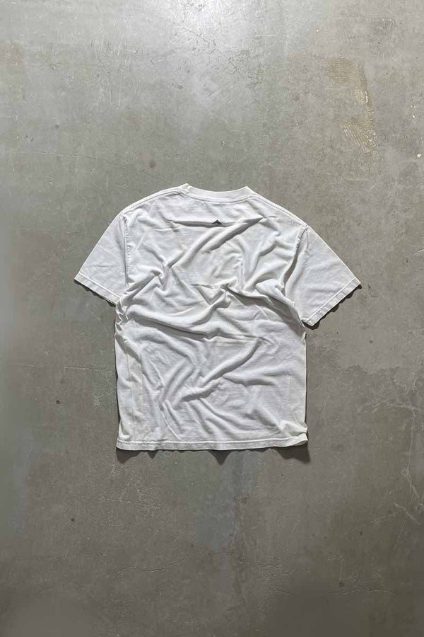 90'S LOGO PRINT T-SHIRT / WHITE [SIZE: L USED]